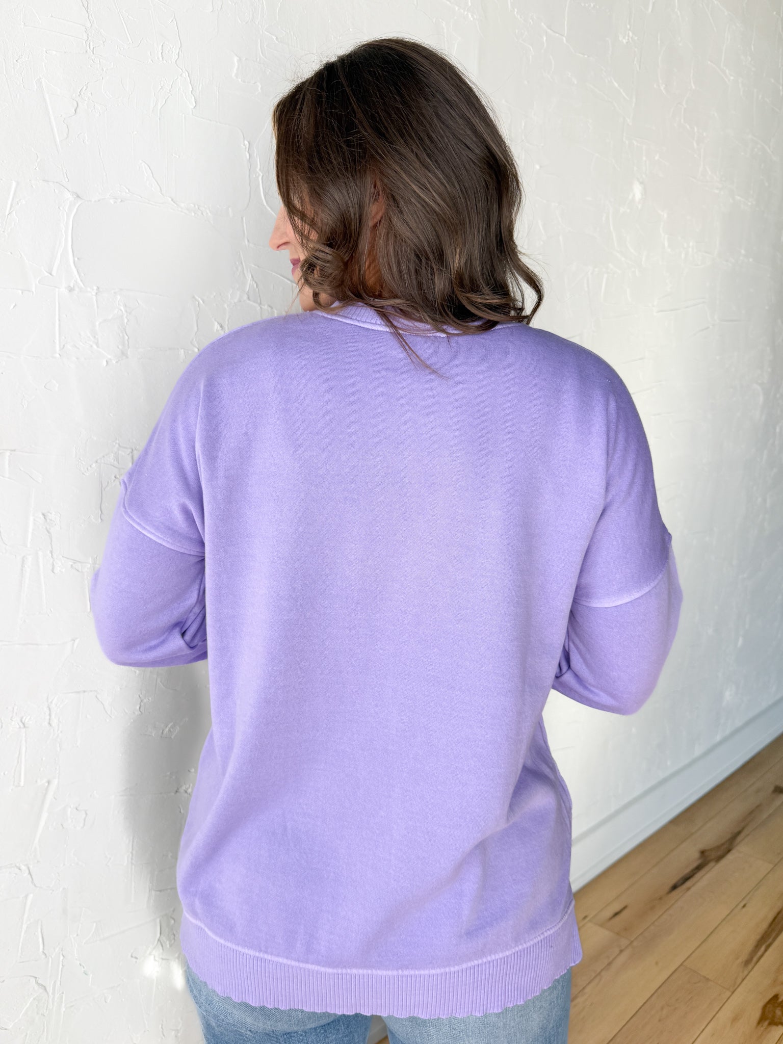 Hi-Lo Hem Pullover- Lavender - Ana Patricia Boutique