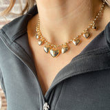 Puffy Heart Necklace- Gold - Ana Patricia Boutique