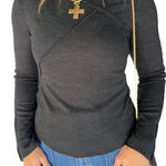 Raglan Long Sleeve Top- Black - Ana Patricia Boutique