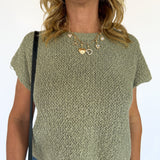 Textured Crewneck Sweater Top- Olive - Ana Patricia Boutique