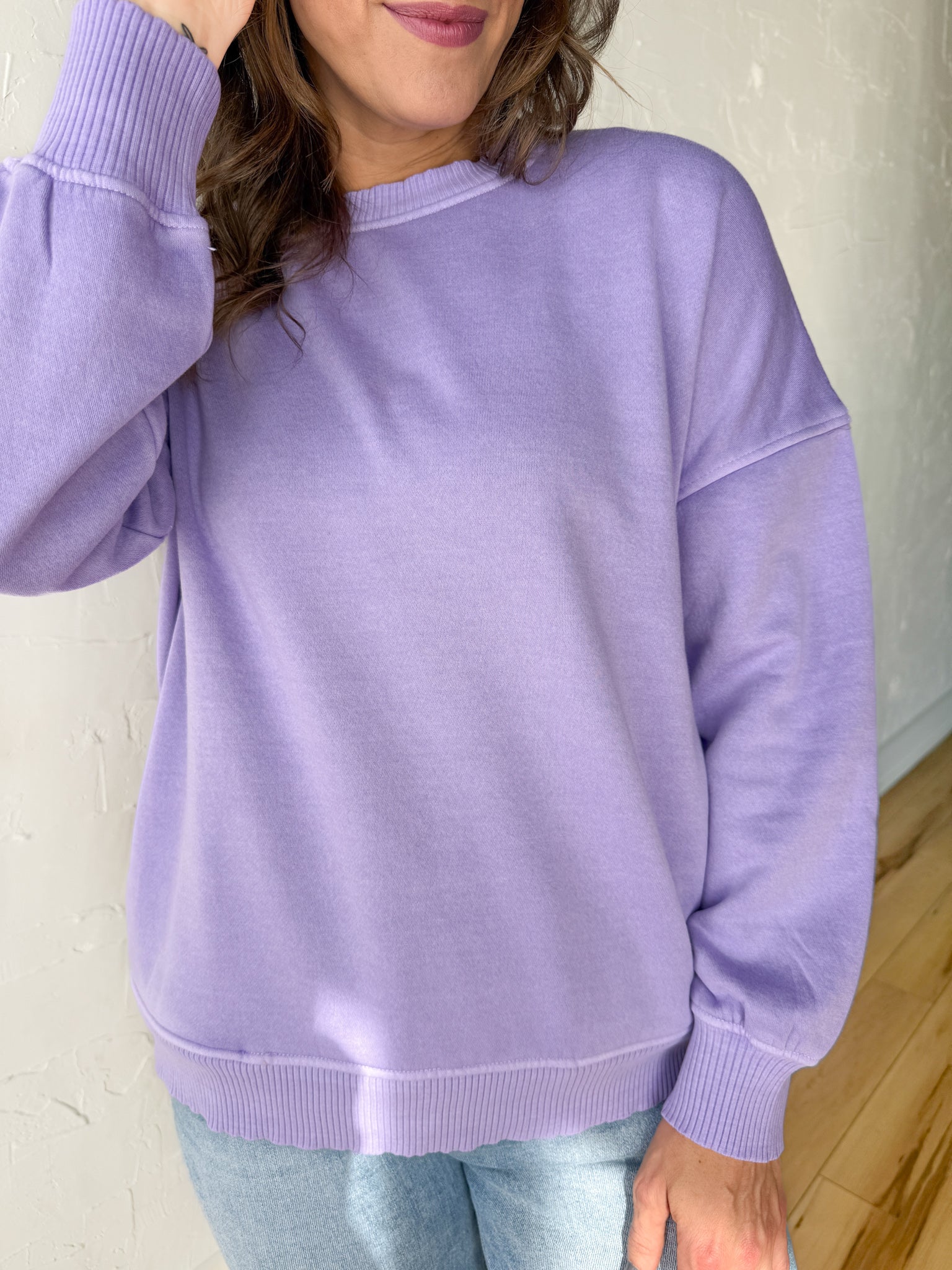 Hi-Lo Hem Pullover- Lavender - Ana Patricia Boutique