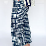 Check Plaid Print Pants- Navy - Ana Patricia Boutique