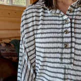 Textured Stripe Top- Olive