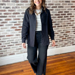 The Nattie Black Button Up Top - Ana Patricia Boutique