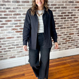 The Nattie Black Button Up Top - Ana Patricia Boutique