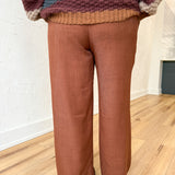 Wide Leg Trouser Pants- Camel