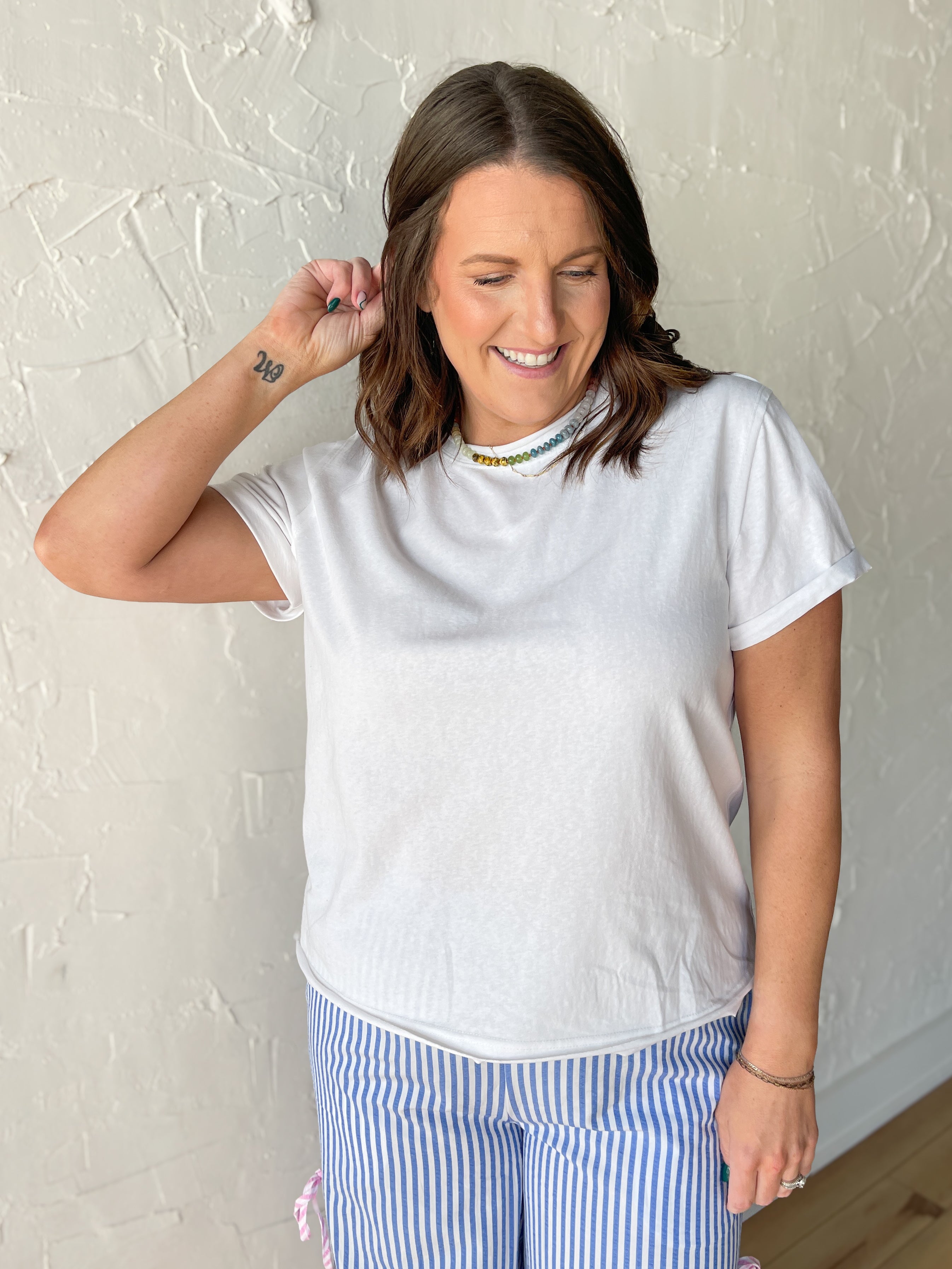 The Mali Basic Tee- White - Ana Patricia Boutique