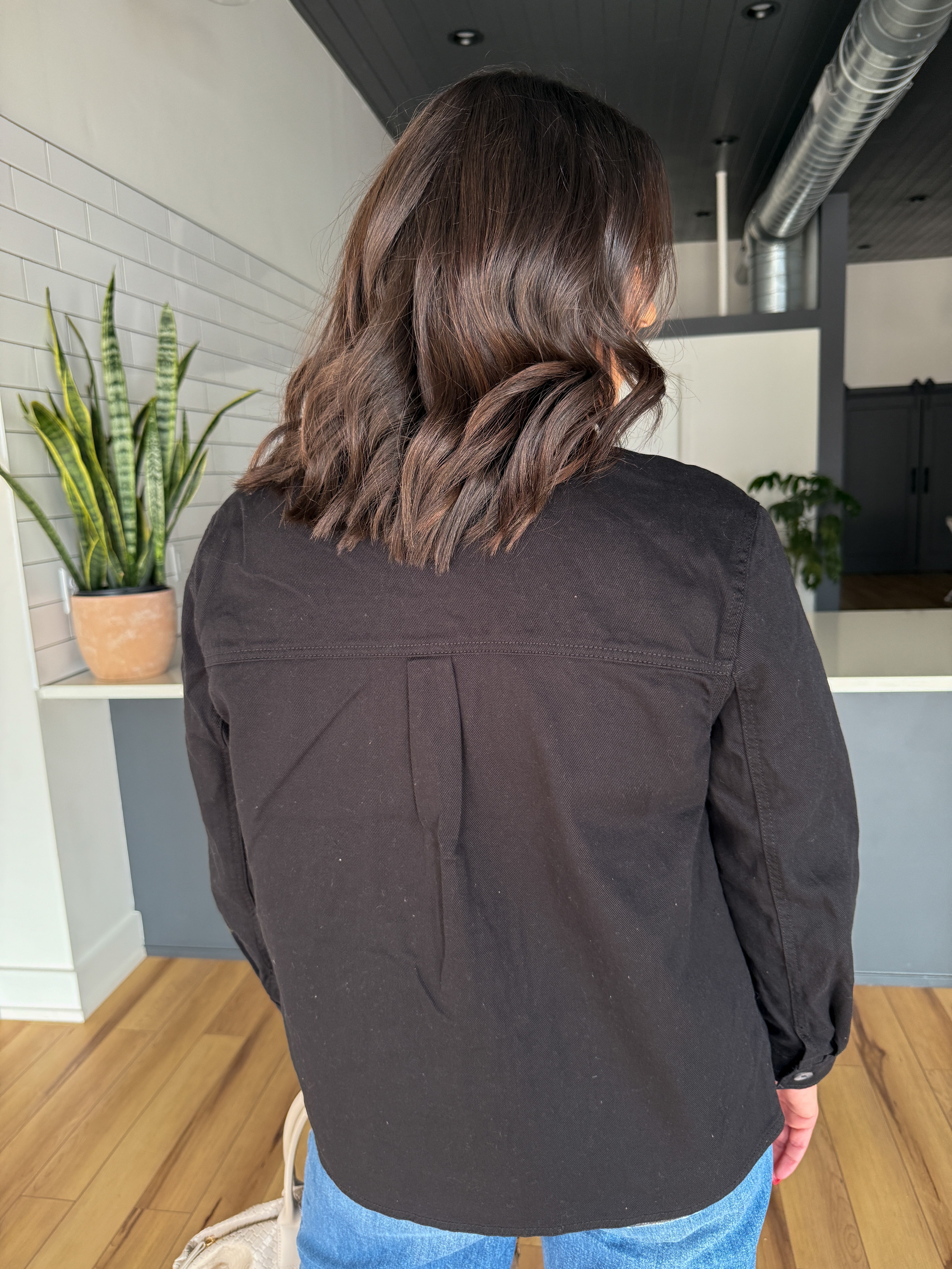 Twill Barn Jacket- Black - Ana Patricia Boutique