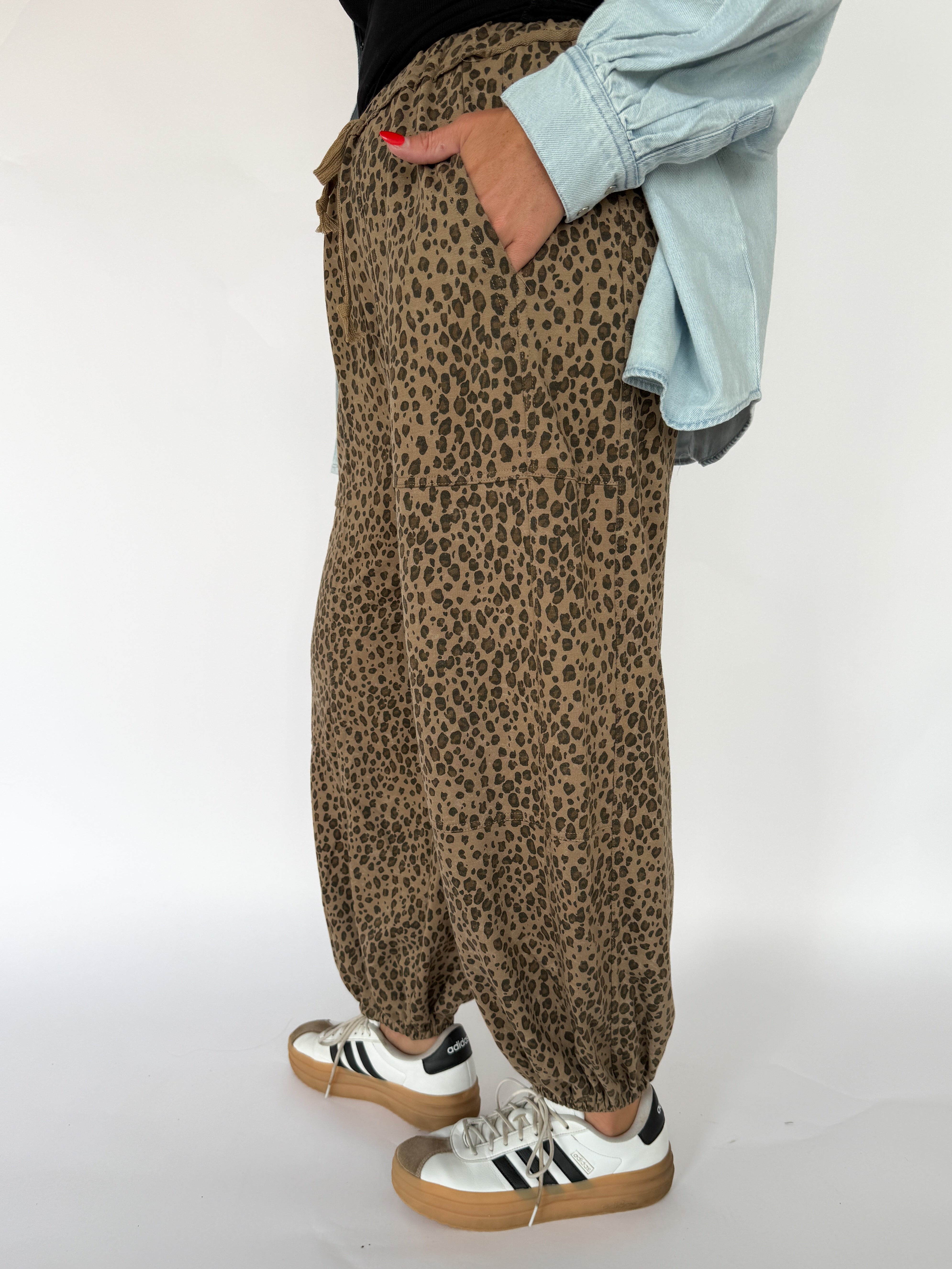 Leopard Terry Joggers - Ana Patricia Boutique