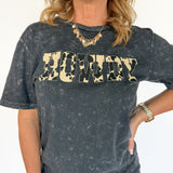 Howdy Graphic Tee- Black - Ana Patricia Boutique