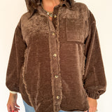 Button Down Jacket- Chocolate - Ana Patricia Boutique