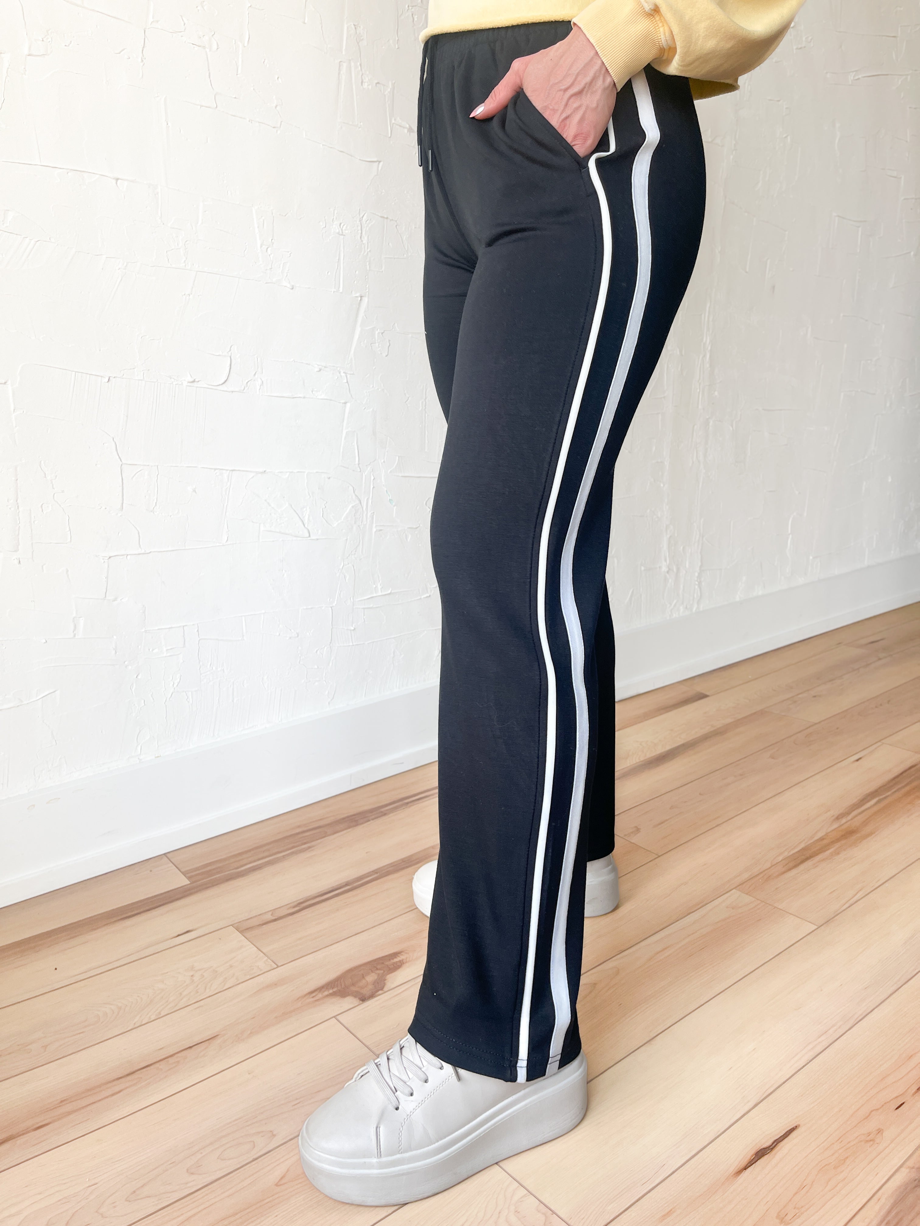The Classic Stripe Pants- Black - Ana Patricia Boutique