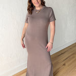 Scuba Maxi Dress- Mocha - Ana Patricia Boutique