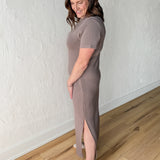 Scuba Maxi Dress- Mocha - Ana Patricia Boutique