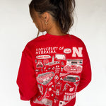 Huskers Hand Sketched Crewneck - Ana Patricia Boutique