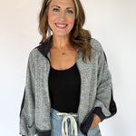 Two Tone Jacquard Jacket-Black - Ana Patricia Boutique