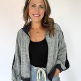 Two Tone Jacquard Jacket-Black - Ana Patricia Boutique