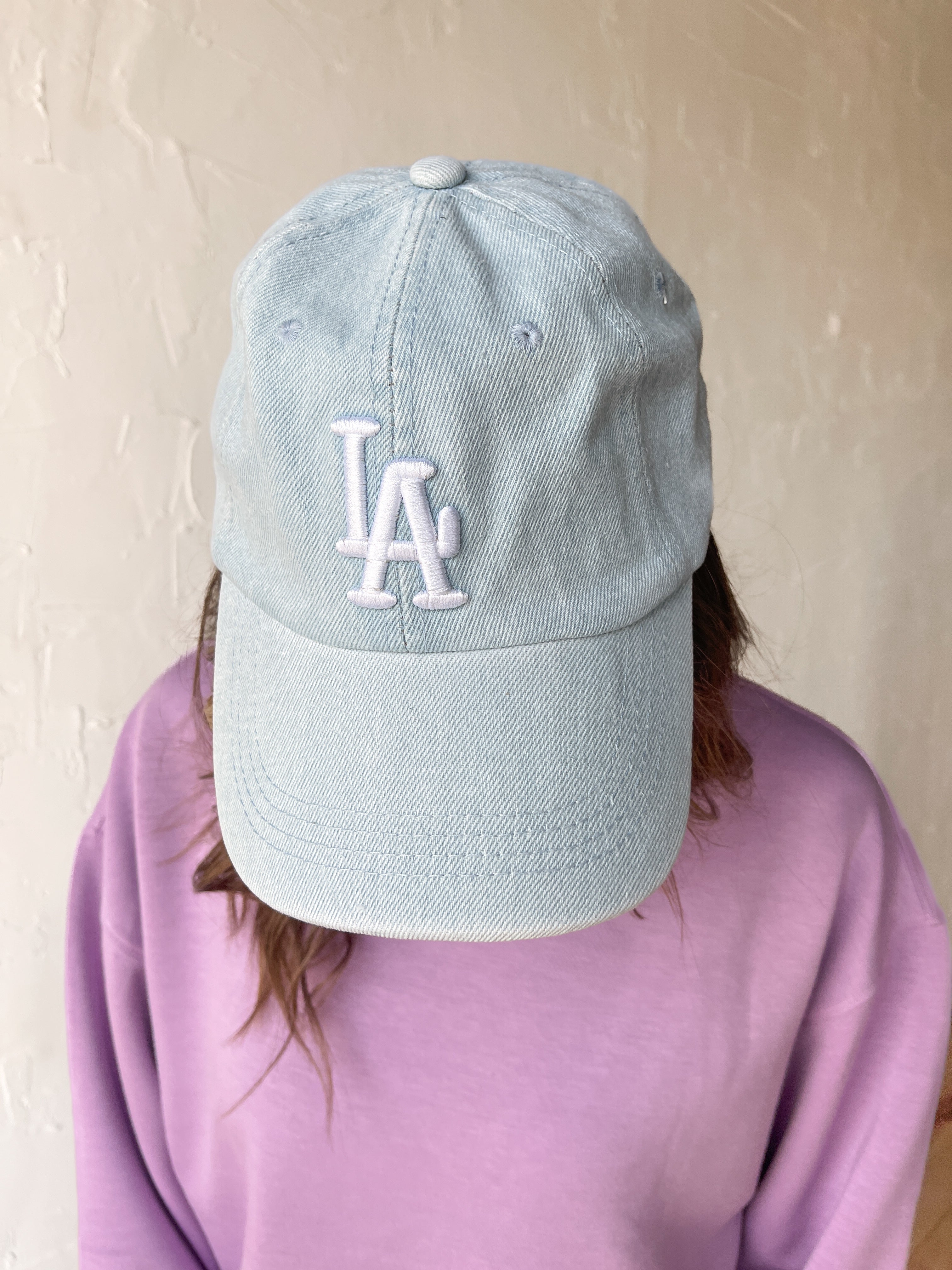 LA Denim Baseball Cap- Light Wash - Ana Patricia Boutique