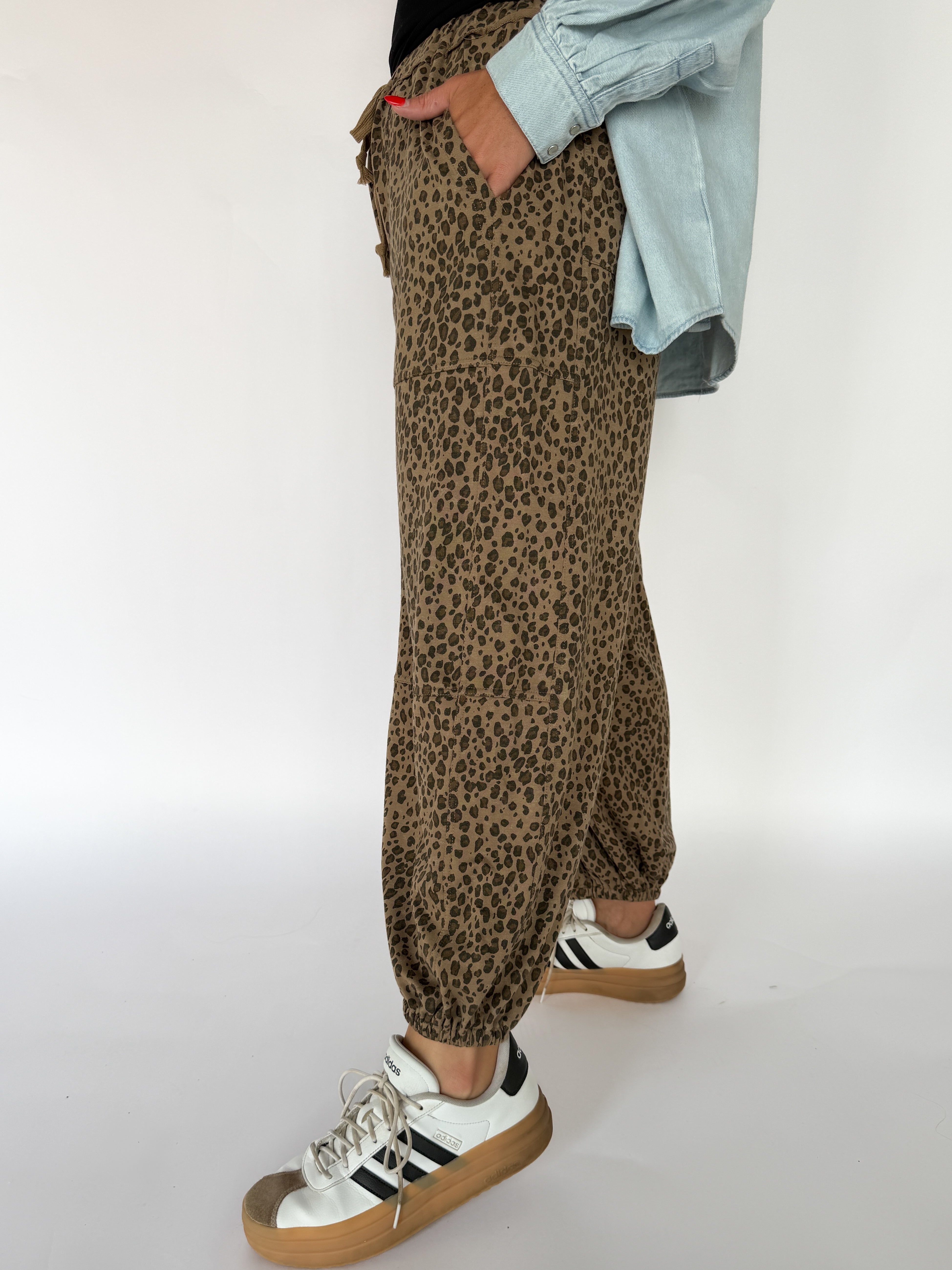 Leopard Terry Joggers - Ana Patricia Boutique
