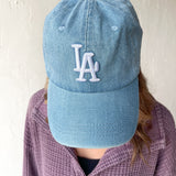 LA Denim Baseball Cap- Medium Wash - Ana Patricia Boutique