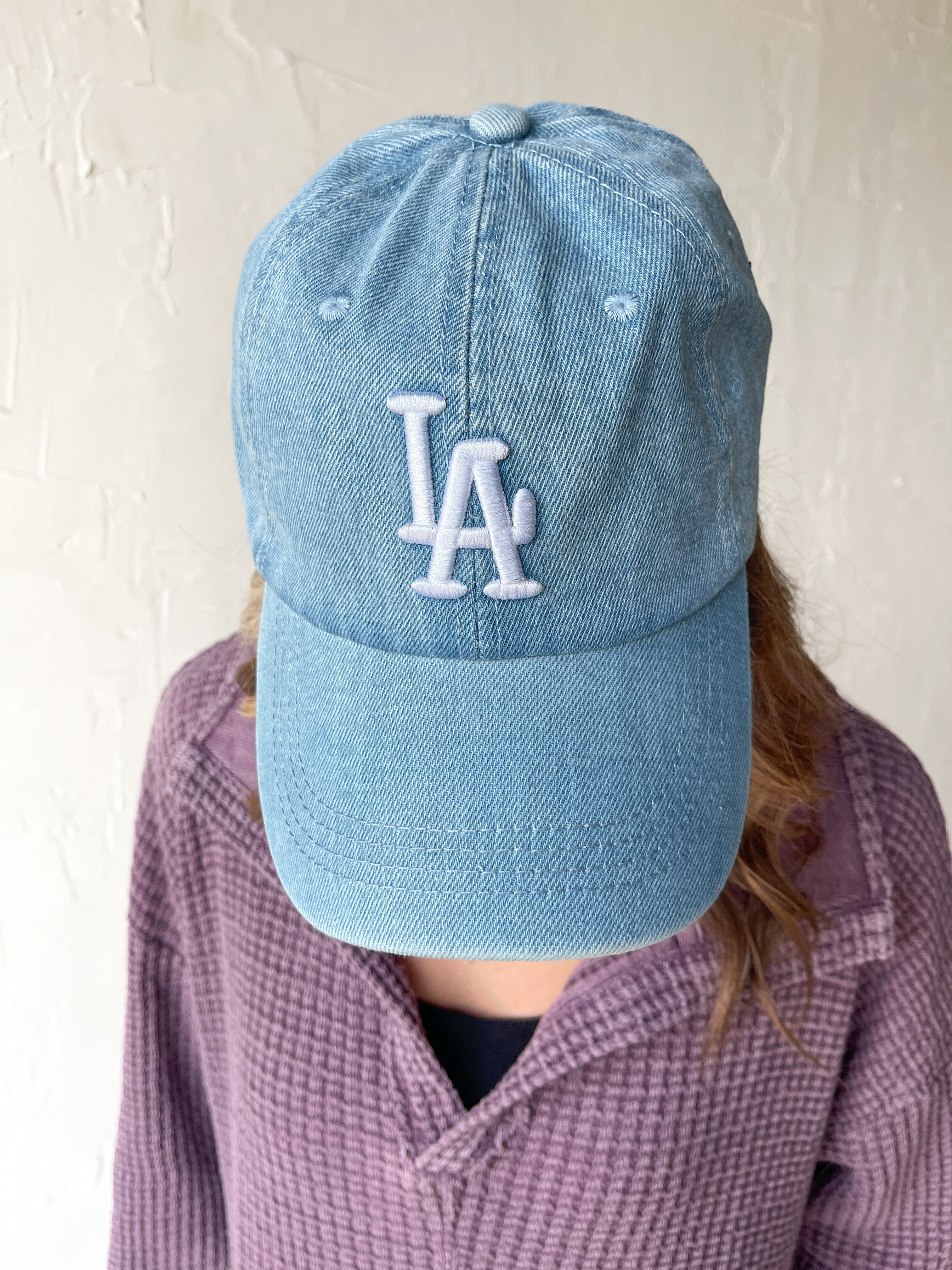 LA Denim Baseball Cap- Medium Wash - Ana Patricia Boutique