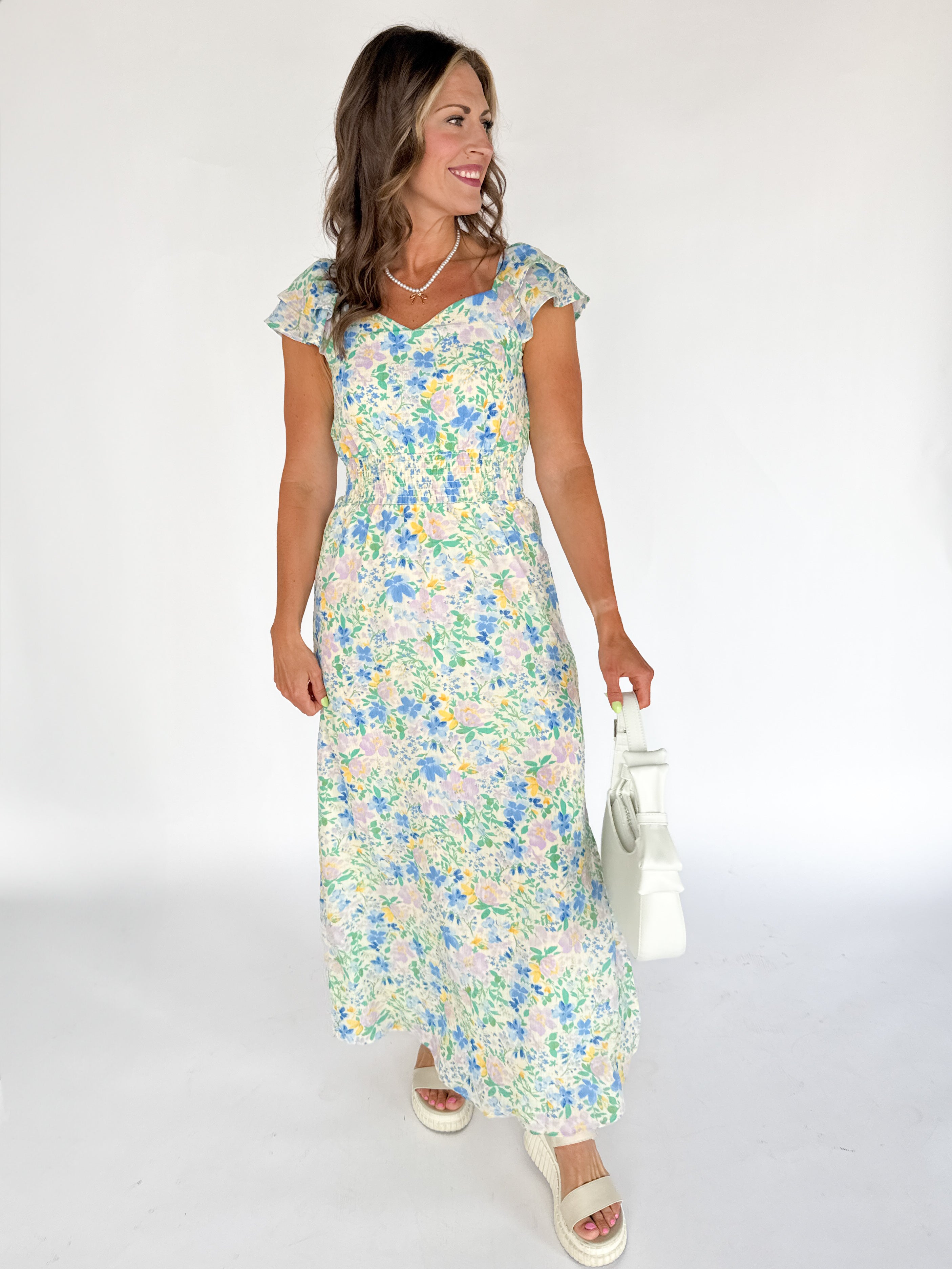 Floral Print Maxi Dress - Ana Patricia Boutique