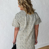 Leopard Denim Shift Dress - Ana Patricia Boutique