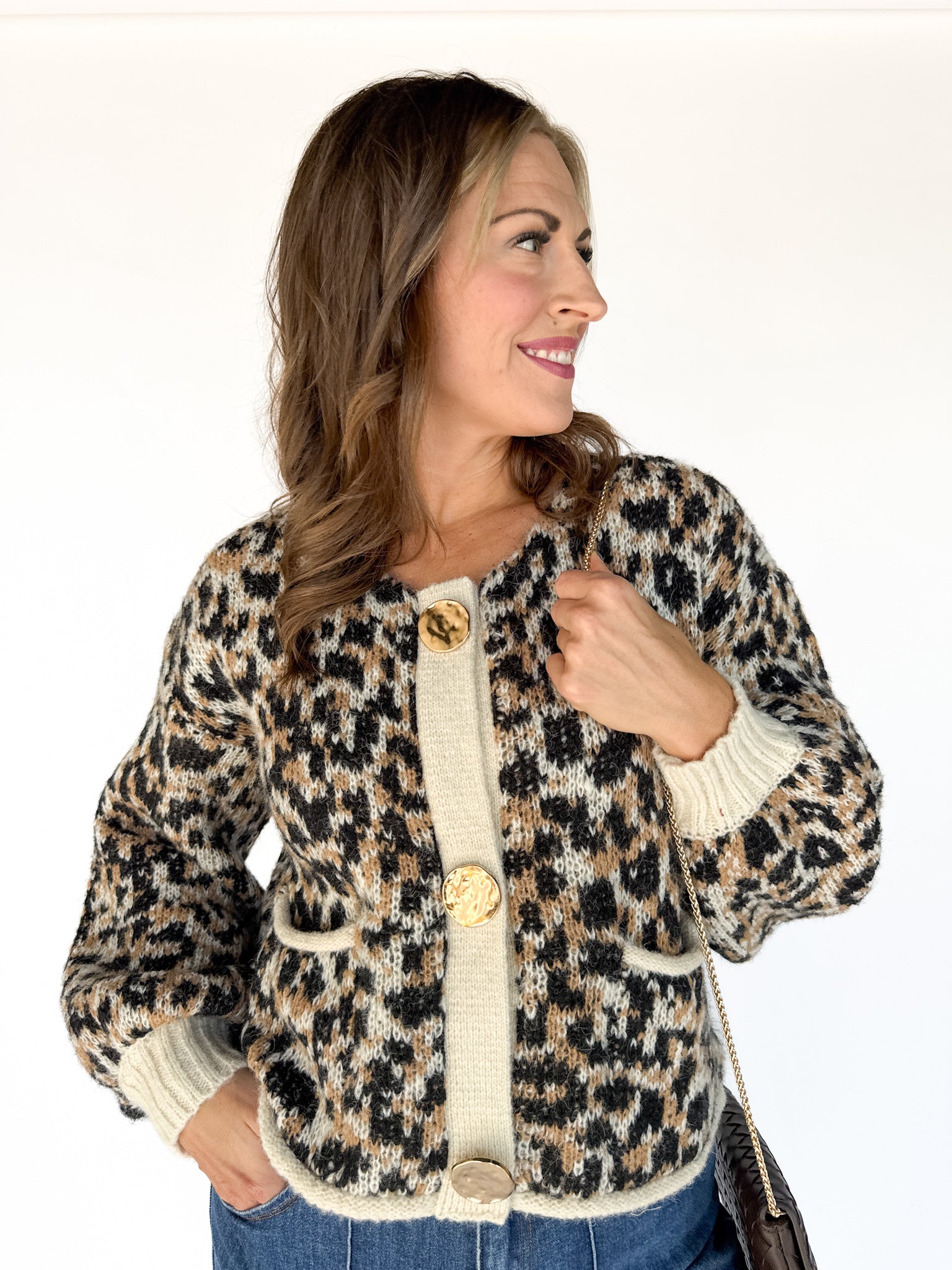 Leopard Cardigan Sweater - Ana Patricia Boutique