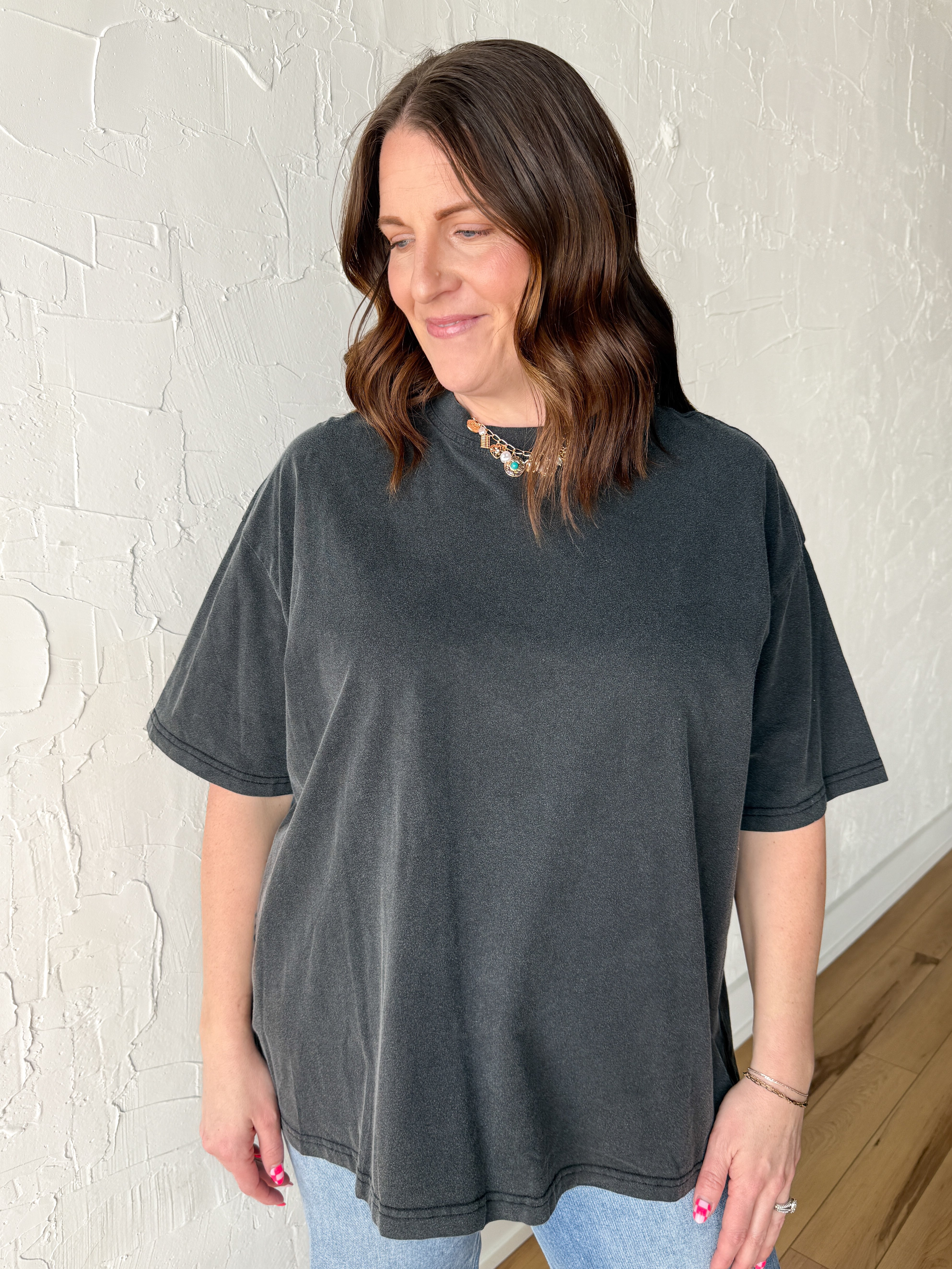Oversized Basic Tee- Black - Ana Patricia Boutique