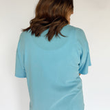 Mineral Wash Oversized Tee-Blue - Ana Patricia Boutique