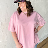 Oversized Basic Tee- Blush - Ana Patricia Boutique