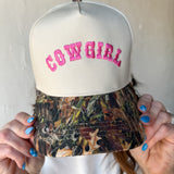Cowgirl Camo Trucker Hat- Pink - Ana Patricia Boutique
