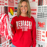 The Cornhusker State Crewneck-Red - Ana Patricia Boutique