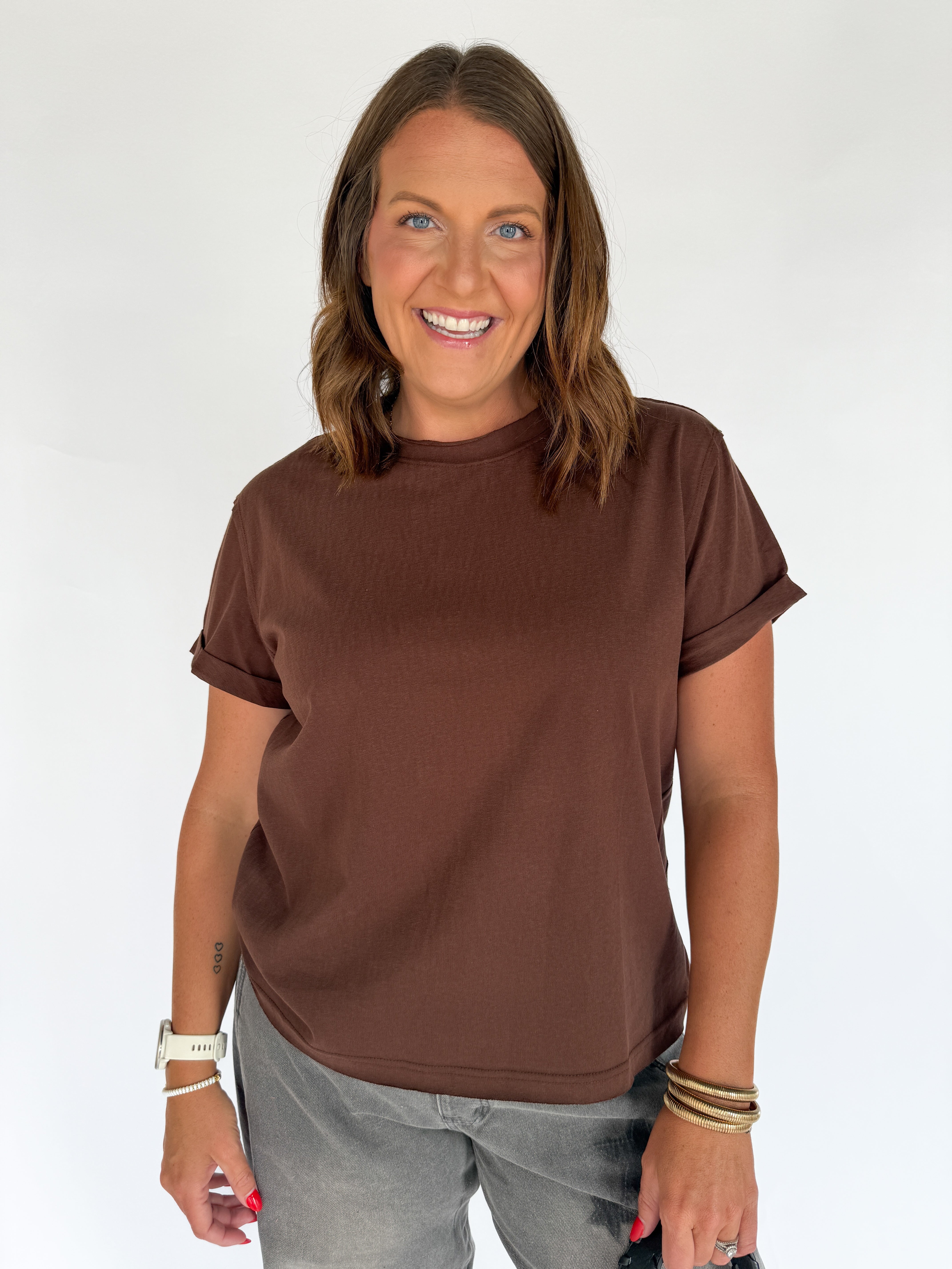 The Mali Basic Tee-Brown - Ana Patricia Boutique