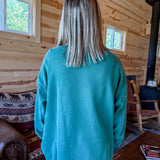 Oversized Mineral Crewneck- Green