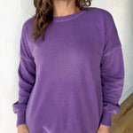 Hi-Lo Hem Pullover- Purple - Ana Patricia Boutique