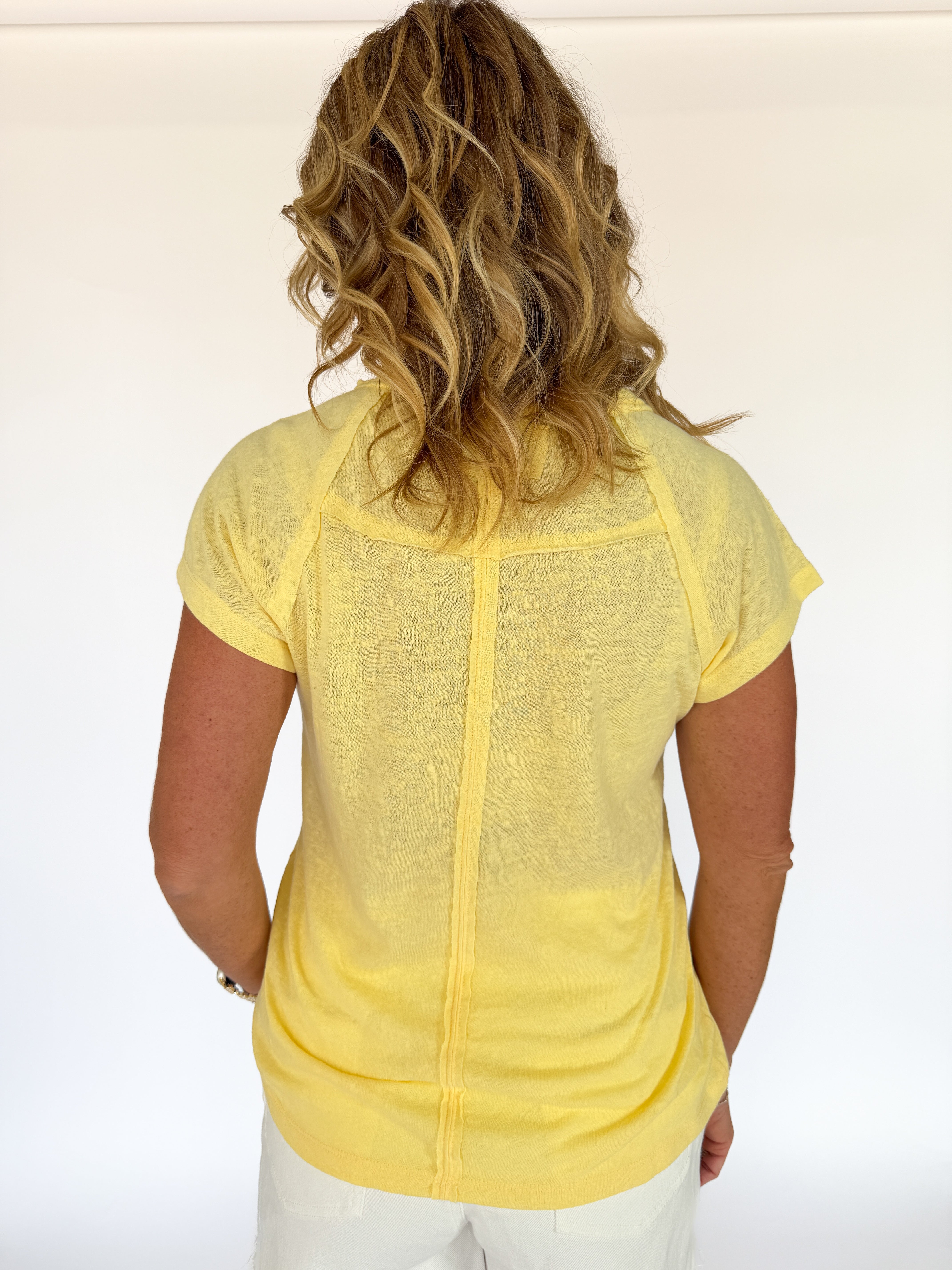 The Ivy Basic Tee- Yellow - Ana Patricia Boutique