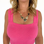 Floral Jacquard Tank- Pink - Ana Patricia Boutique