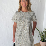 Leopard Denim Shift Dress - Ana Patricia Boutique
