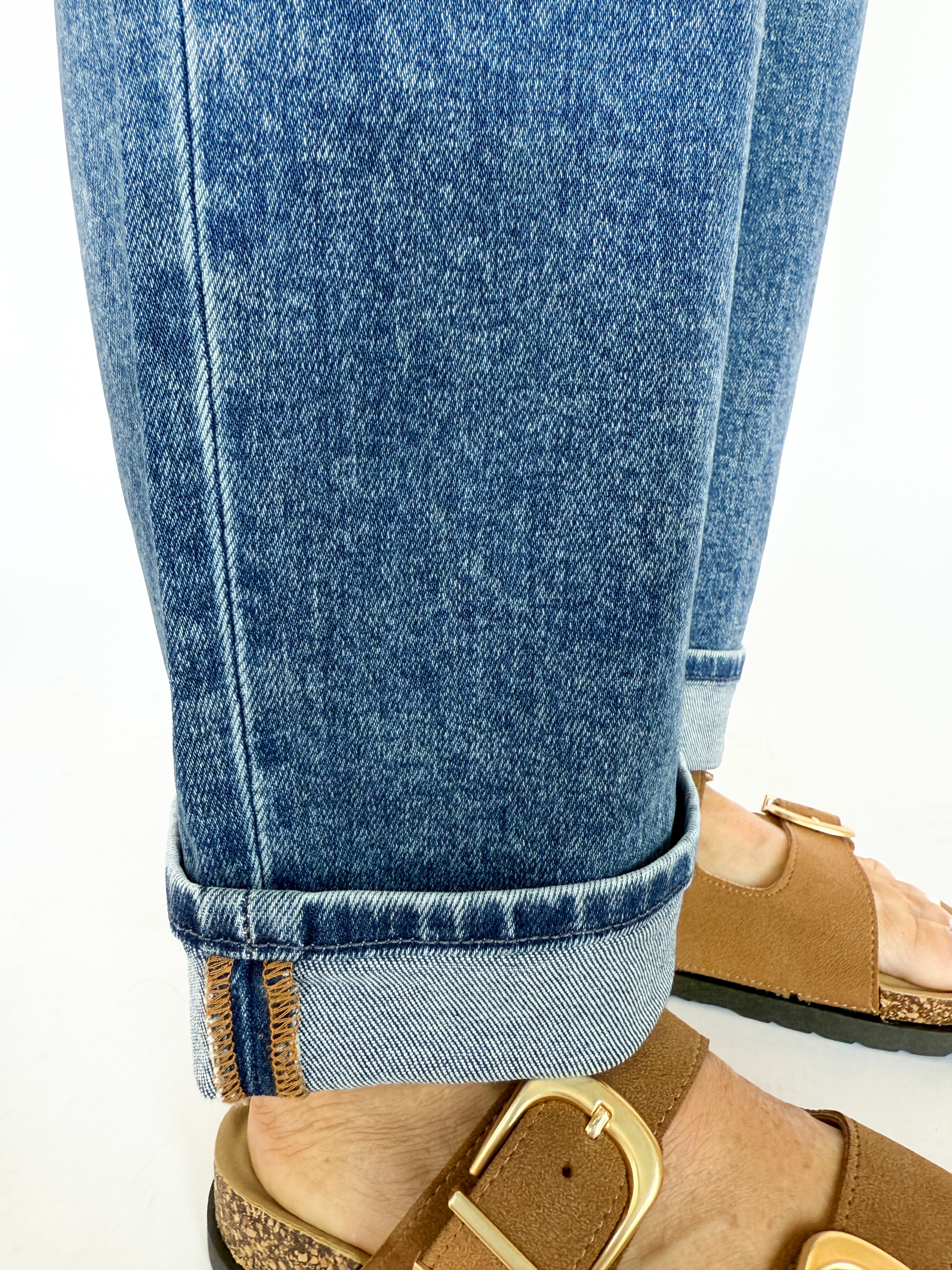 Boyfriend Mid Rise Cuffed Jeans - Ana Patricia Boutique