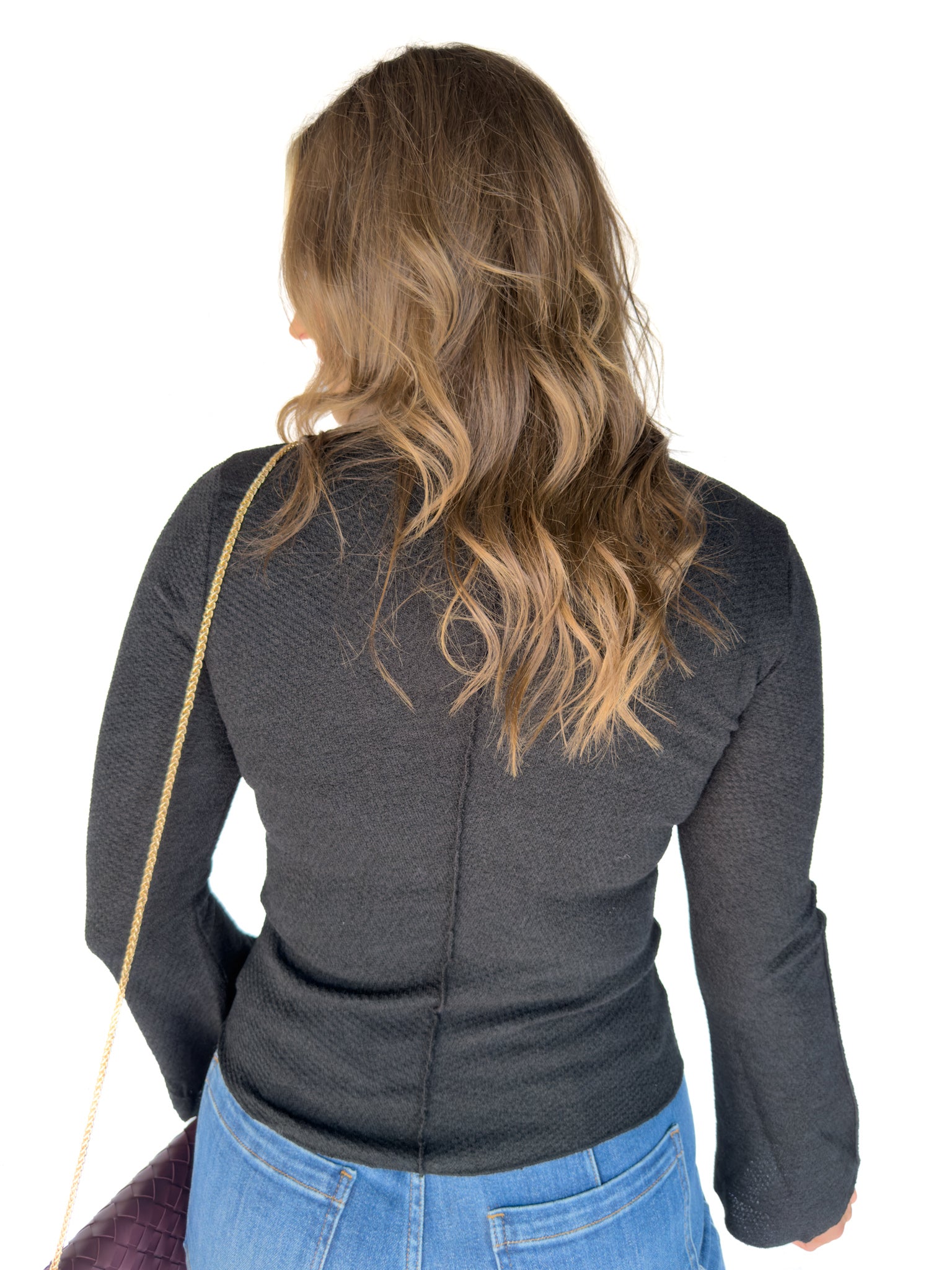 Raglan Long Sleeve Top- Black - Ana Patricia Boutique