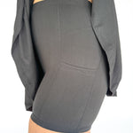 Pleated Romper Dress- Black - Ana Patricia Boutique