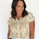 Crochet Button Cardigan - Ana Patricia Boutique