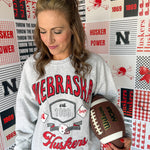 Nebraska Huskers Patches Crewneck - Ana Patricia Boutique