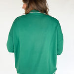 Scuba Piping Cardi- Green/Cream - Ana Patricia Boutique