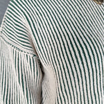 Two Tone Crewneck Sweater- Dk. Green - Ana Patricia Boutique