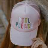 Pool Please Wholesale Foam Trucker Hat: Light Pink - Ana Patricia Boutique