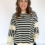 Oversized Stripe Pullover - Ana Patricia Boutique