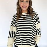Oversized Stripe Pullover - Ana Patricia Boutique