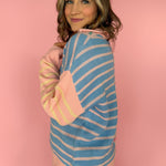 Half Zip Striped Sweater - Ana Patricia Boutique